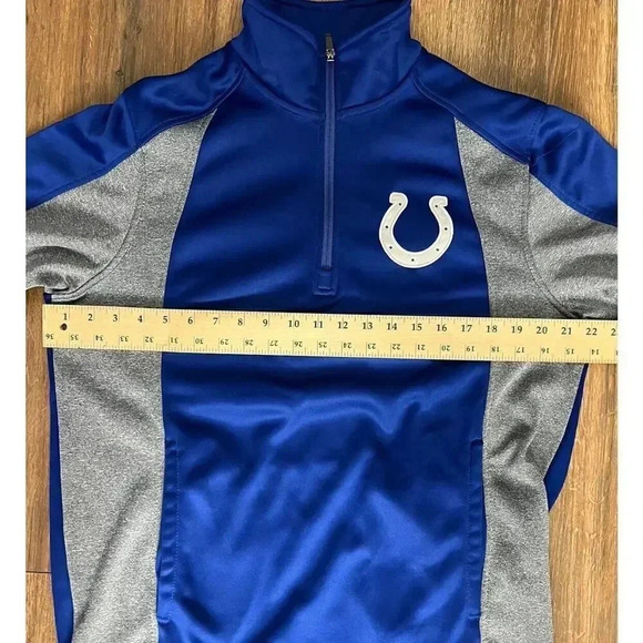 NFL Indianapolis Colts Blue Sweater Pullover 1/4 Zip Medium - Picture 6 of 6